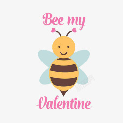 可爱卡通求爱蜜蜂素材