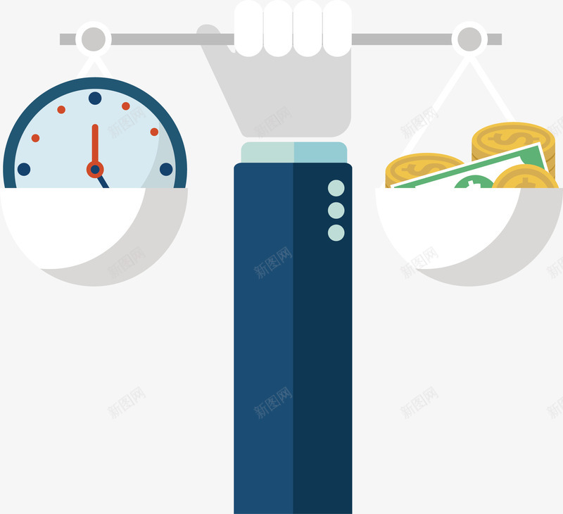 手握天平png免抠素材_新图网 https://ixintu.com 天平 天平砝码 时间 时间就是金钱 水平称 金钱