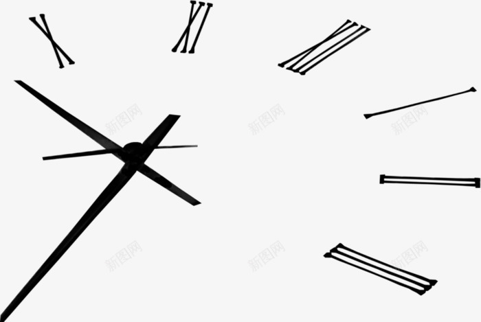 时间钟表指针png免抠素材_新图网 https://ixintu.com 指针 时间 钟表 黑色