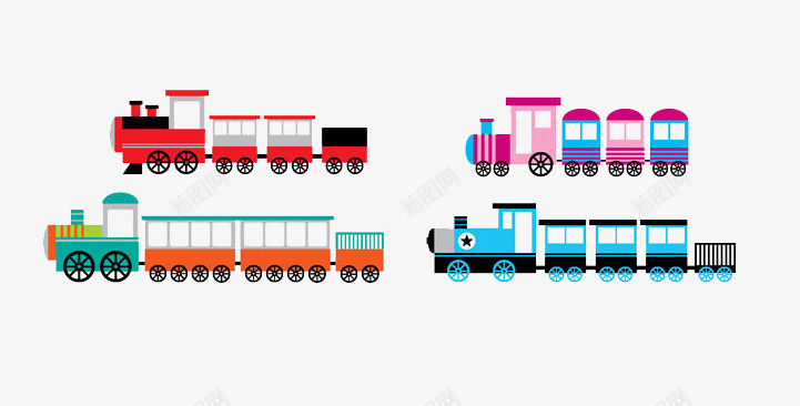 火车动车png免抠素材_新图网 https://ixintu.com 动车 卡通车 火车 素材