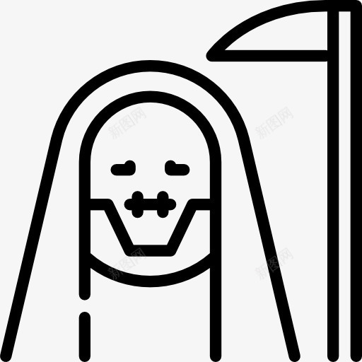 死亡图标png_新图网 https://ixintu.com 万圣节 害怕 恐怖 恐惧 死亡