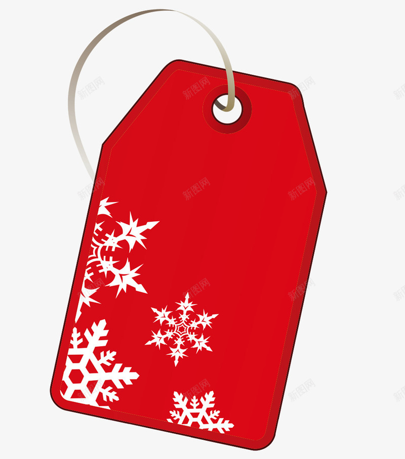 卡通红色吊牌图png免抠素材_新图网 https://ixintu.com 卡通 圣诞吊牌 圣诞节 圣诞装饰 红色的 雪花