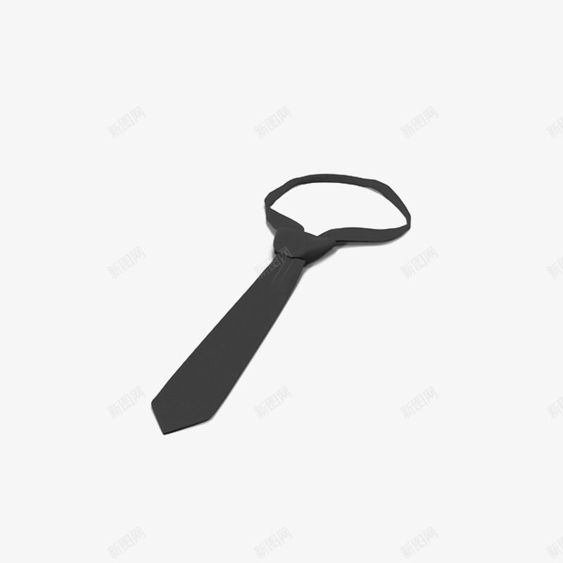 商务黑领带png免抠素材_新图网 https://ixintu.com 商务 男士 领带 黑色