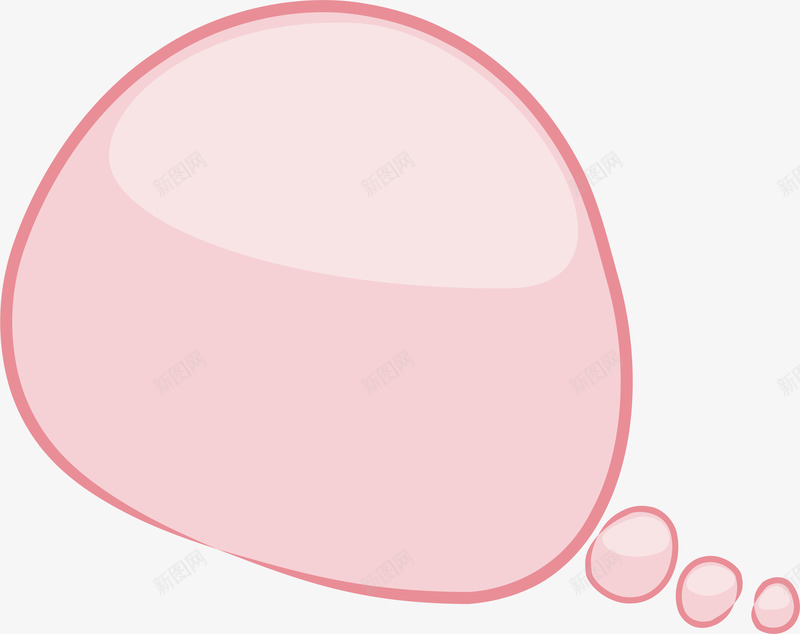 淡粉色气泡png免抠素材_新图网 https://ixintu.com 促销 对话框 气泡 淡粉色 矢量素材