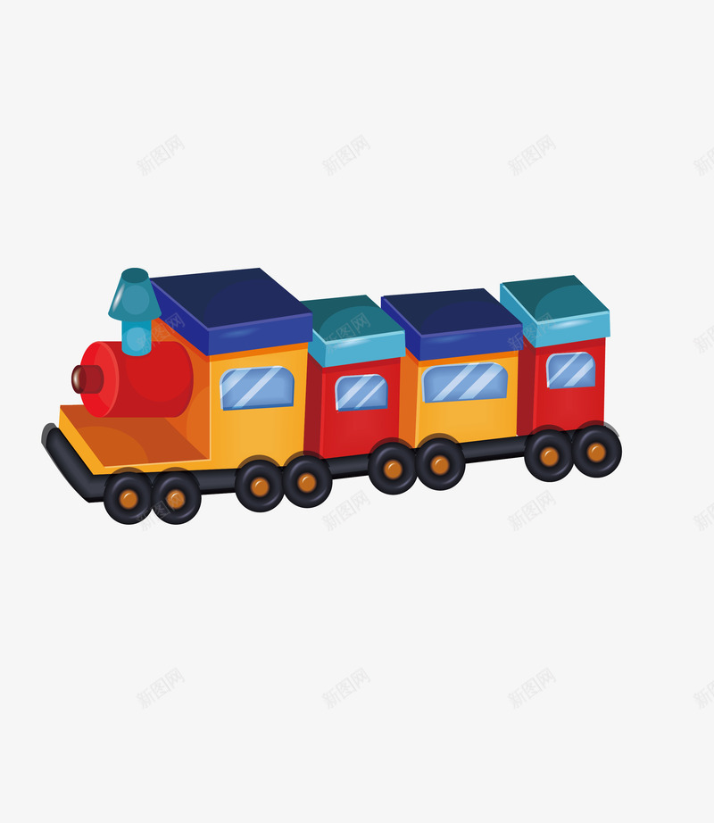 卡通玩具小火车png免抠素材_新图网 https://ixintu.com 火车 玩具 玩具车