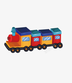 卡通玩具小火车素材