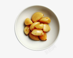 白蒜韩式的腌制大蒜高清图片