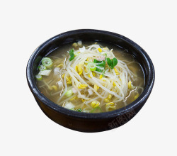 石锅汤石锅豆芽菜汤高清图片