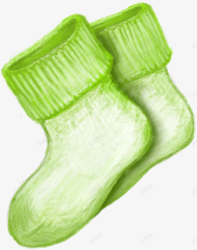 绿色袜子浅绿色袜子png免抠素材_新图网 https://ixintu.com 绿色 袜子