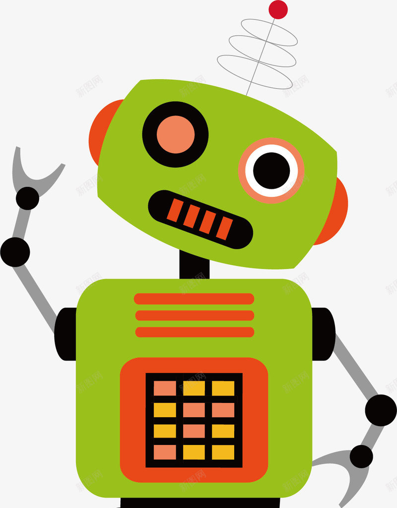 机器人png免抠素材_新图网 https://ixintu.com 创想 创意 卡通 手绘 智能 机器人 机器人设计 绿色