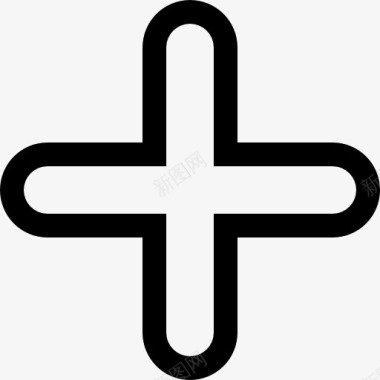 十字架符号添加图标图标