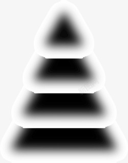 黑色圣诞树倒影素材