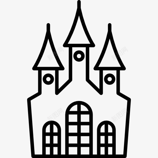 城堡图标png_新图网 https://ixintu.com 中世纪 可怕的 幻想 建筑 恐怖 纪念碑