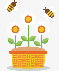 向日葵蜜蜂素材