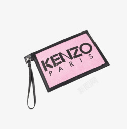 法国KENZO时尚甜美粉红色手拿包图标高清图片