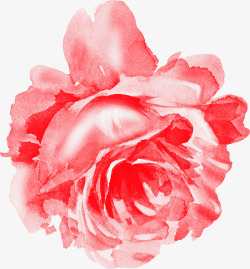 红色卡通玫瑰花朵素材