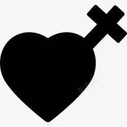 十字状万圣节的心卡跨图标高清图片