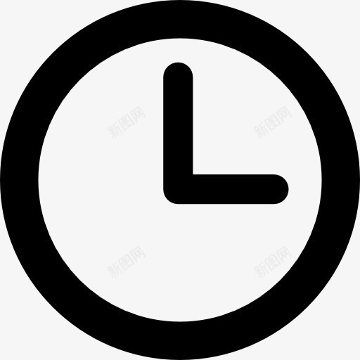 时钟圆形轮廓图标png_新图网 https://ixintu.com 工具 工具和器具 时钟 时间 概述