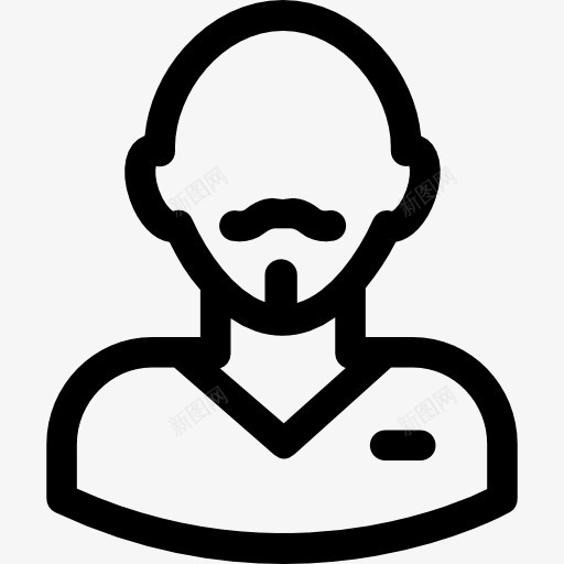 秃头的男人留胡子的图标png_新图网 https://ixintu.com 人简介 头像 男性用户 面部毛发