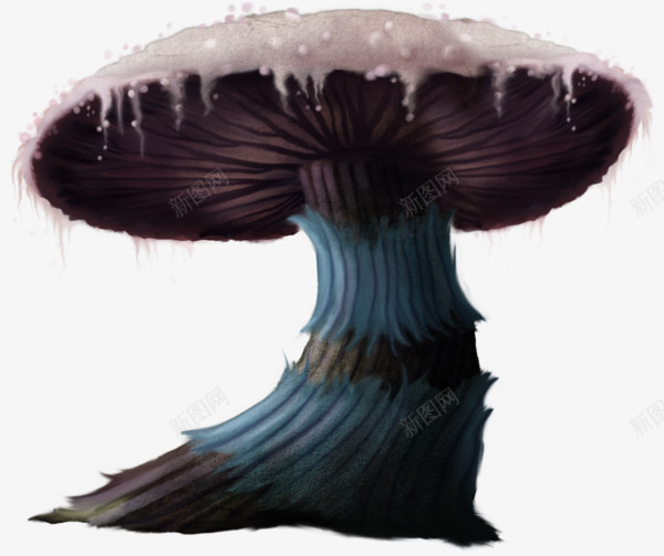 卡通暗黑蘑菇菌类png免抠素材_新图网 https://ixintu.com 卡通手绘 暗黑系列 菌类 蘑菇