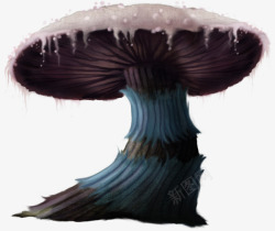 卡通暗黑蘑菇菌类素材