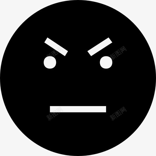 生气的脸黑的表情图标png_新图网 https://ixintu.com 山楂Emoji填补 情感 愤怒 生气 界面 符号 脸 表情符号 面孔 黑
