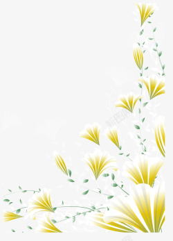 黄色韩式背景装饰花纹素材