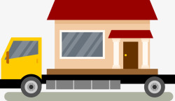 黄色大货车运输车矢量图高清图片