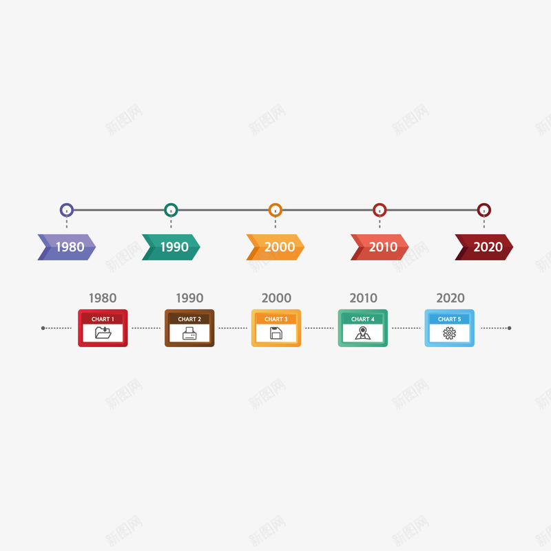 时间轴png免抠素材_新图网 https://ixintu.com 信息图 年代轴 时间轴