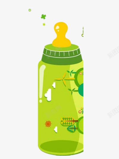 奶瓶png免抠素材_新图网 https://ixintu.com 卡通奶瓶 婴幼儿 孩子 手绘奶瓶