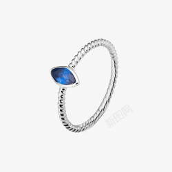 简单的戒指芭法娜蓝宝石戒指高清图片