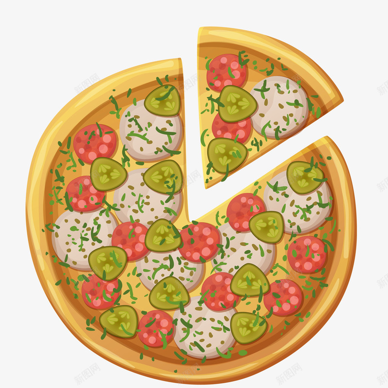 创意披萨png免抠素材_新图网 https://ixintu.com 彩色 手绘 披萨 标签设计 美食 食物 餐厅