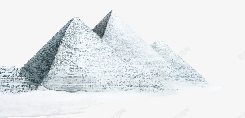 白色金字塔png免抠素材_新图网 https://ixintu.com 山沙漠 白色 金字塔
