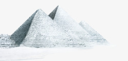 白色金字塔素材