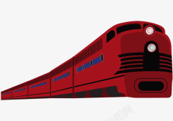 红色列车火车素材