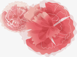 红色梦幻手绘花朵母亲节节日活动素材