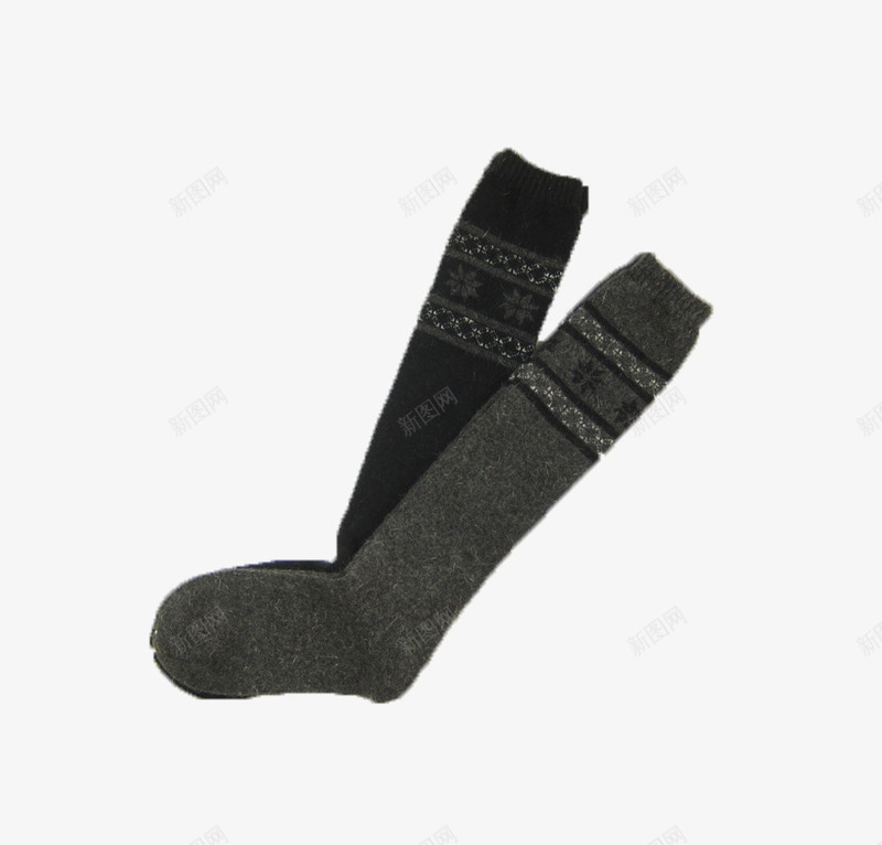 长腿袜子png免抠素材_新图网 https://ixintu.com 保暖 袜子 长袜 黑色