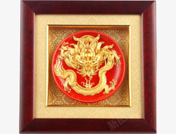创意中国风红木框挂件元素素材