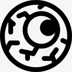 毛骨悚然恐怖眼图标高清图片