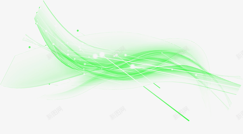 绿色优雅线条png免抠素材_新图网 https://ixintu.com 优雅 线条 绿色 设计