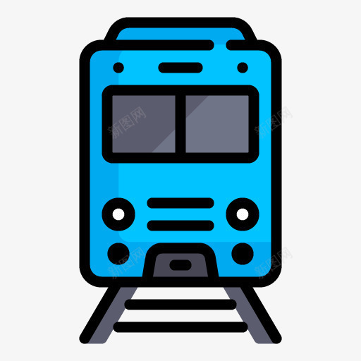 蓝色的火车png免抠素材_新图网 https://ixintu.com png图形 png装饰 列车 手绘 火车 蓝色 装饰