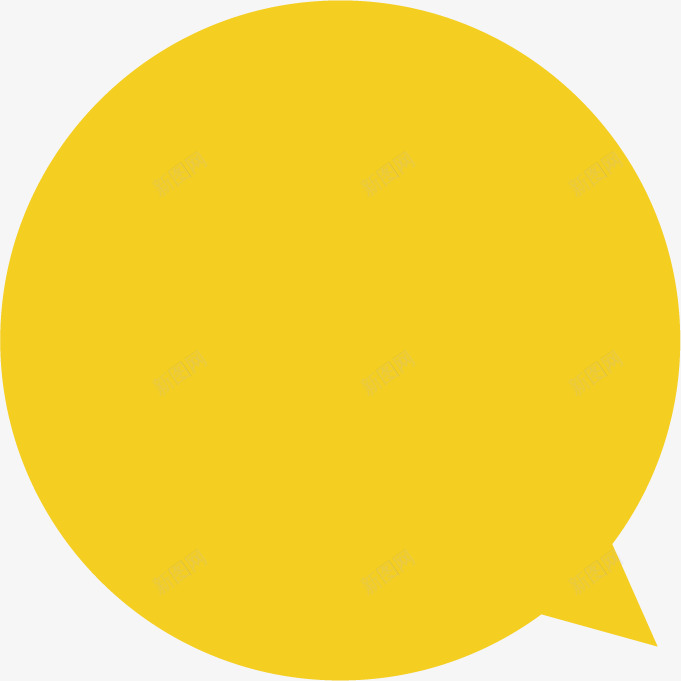 黄色卡通手绘对话框png免抠素材_新图网 https://ixintu.com 对话 黄色