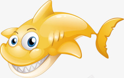 黄色龇牙的鲨鱼素材