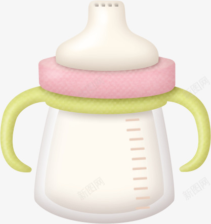 卡通奶瓶白色奶瓶png免抠素材_新图网 https://ixintu.com 卡通 奶瓶 白色