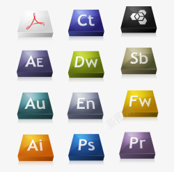 Adobe系列立体AdobeCS3系列图标高清图片