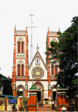 印度旅游单页圣心教堂高清图片