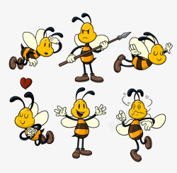 蜜蜂矢量图素材