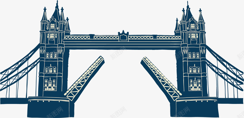 伦敦塔桥矢量图ai免抠素材_新图网 https://ixintu.com 伦敦塔桥 名胜 塔 桥 英国名胜 矢量图