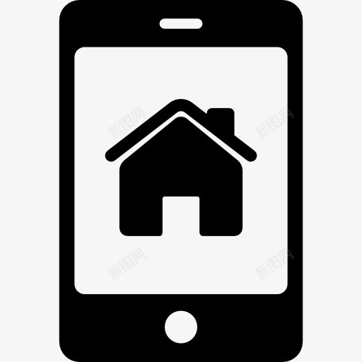 打电话回家图标png_新图网 https://ixintu.com 房子 手机 技术 智能手机