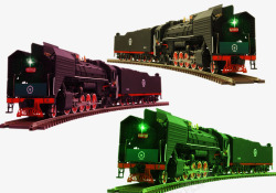复古式蒸汽火车素材